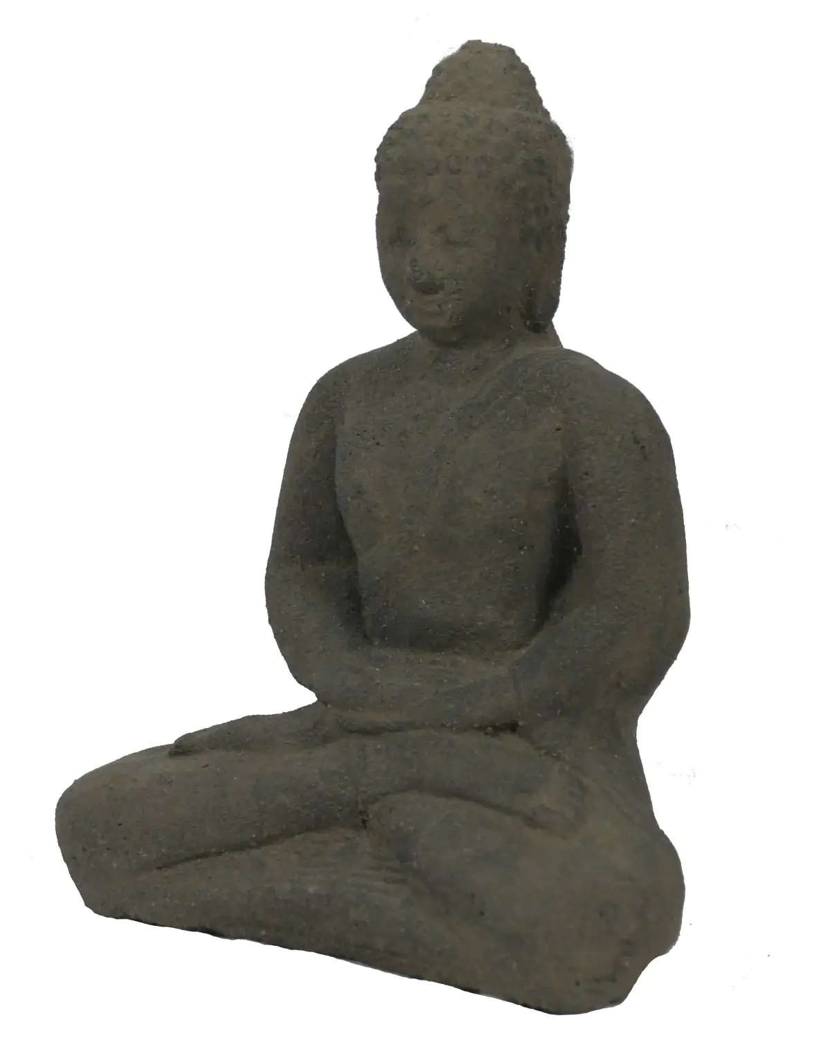  Product image 3 of the product “Seated Buddha Borobudur, 18cm high, cast lava stone, antique finish ”